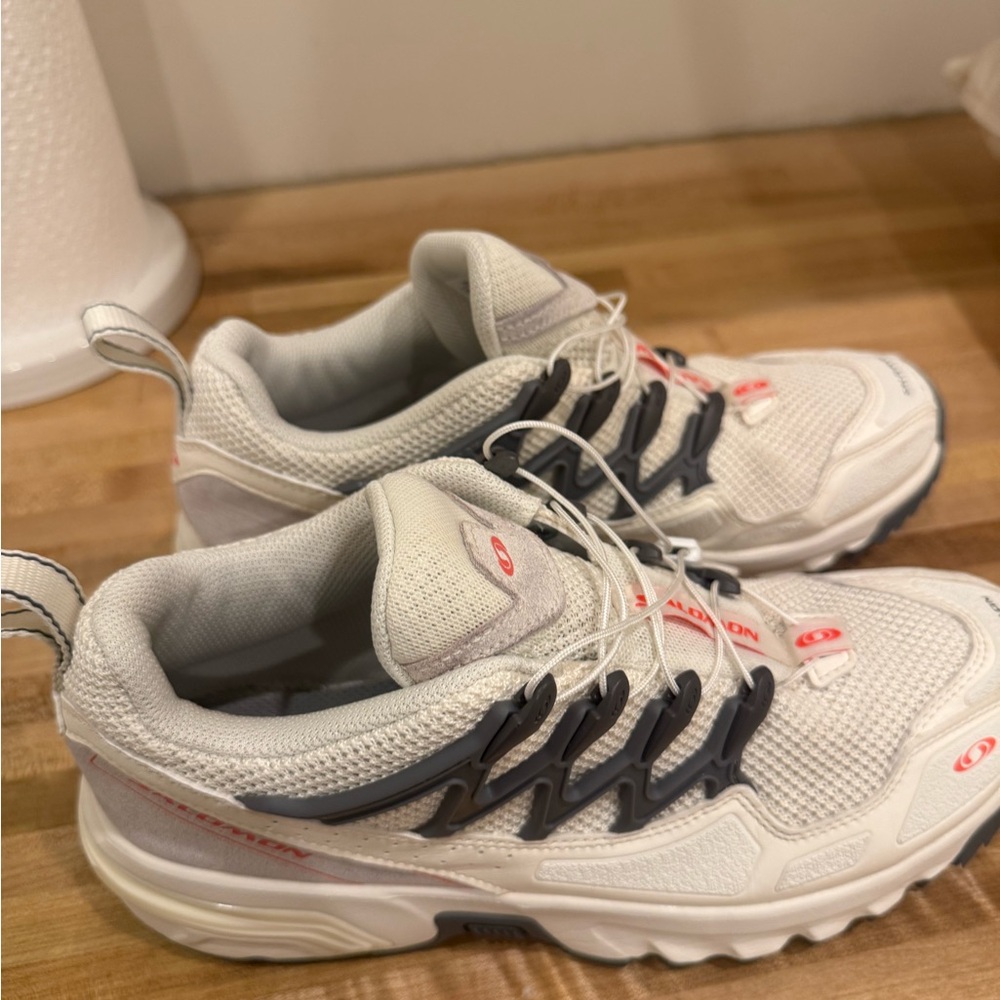 Salomon Cream and Black Trail Shoes